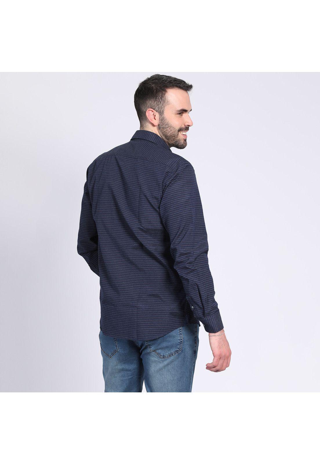 Camisa Jacquard Sport Azul-2