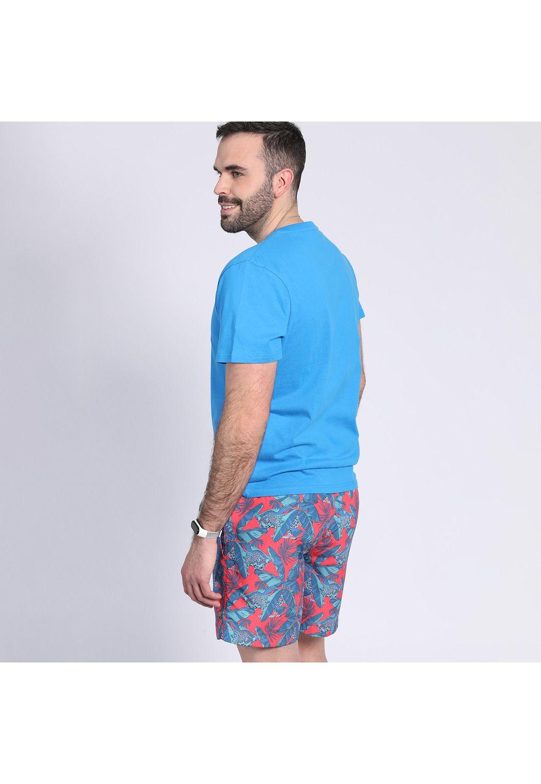 Polera Cuello V Azul-1