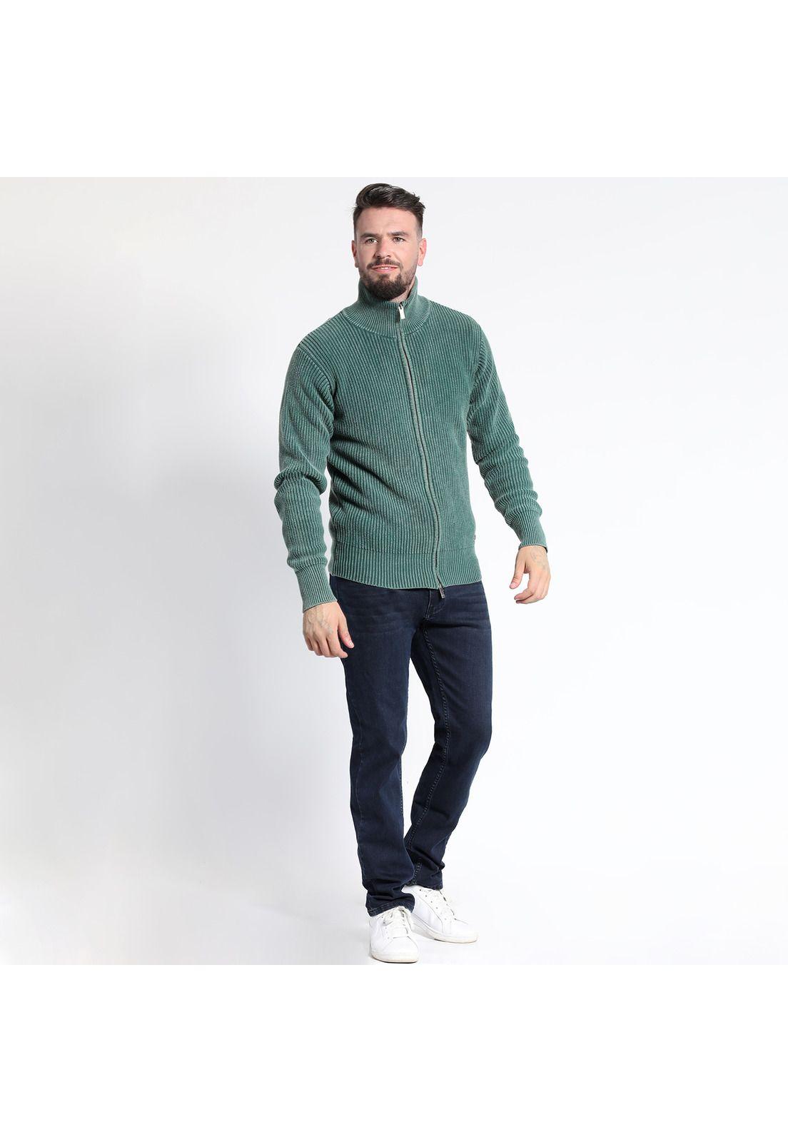 SWEATER MANGA LARGA LISO CIERRE COMPLETO-0