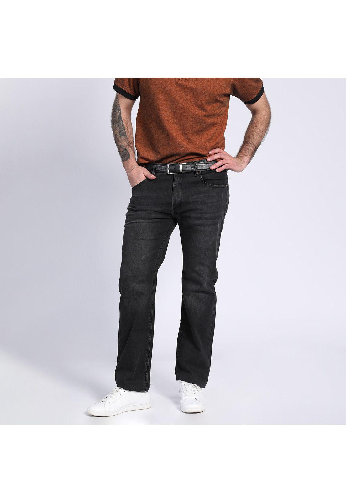 Jeans Linea Spandex Regulart Fit Negro-0