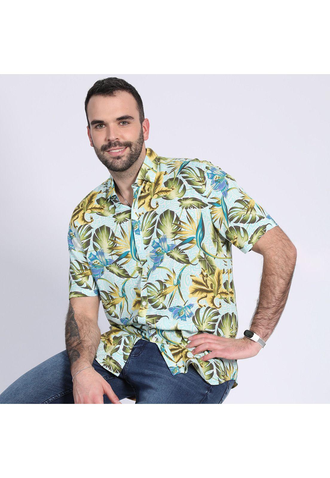 Camisa Guayabera Habana Turquesa-0