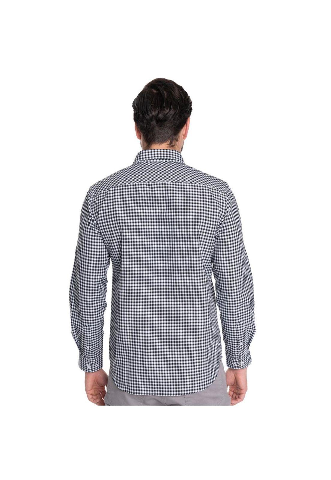 CAMISA HOMBRE CASUAL MANGA LARGA OXFORD CUADROS CÓRDOBA-1