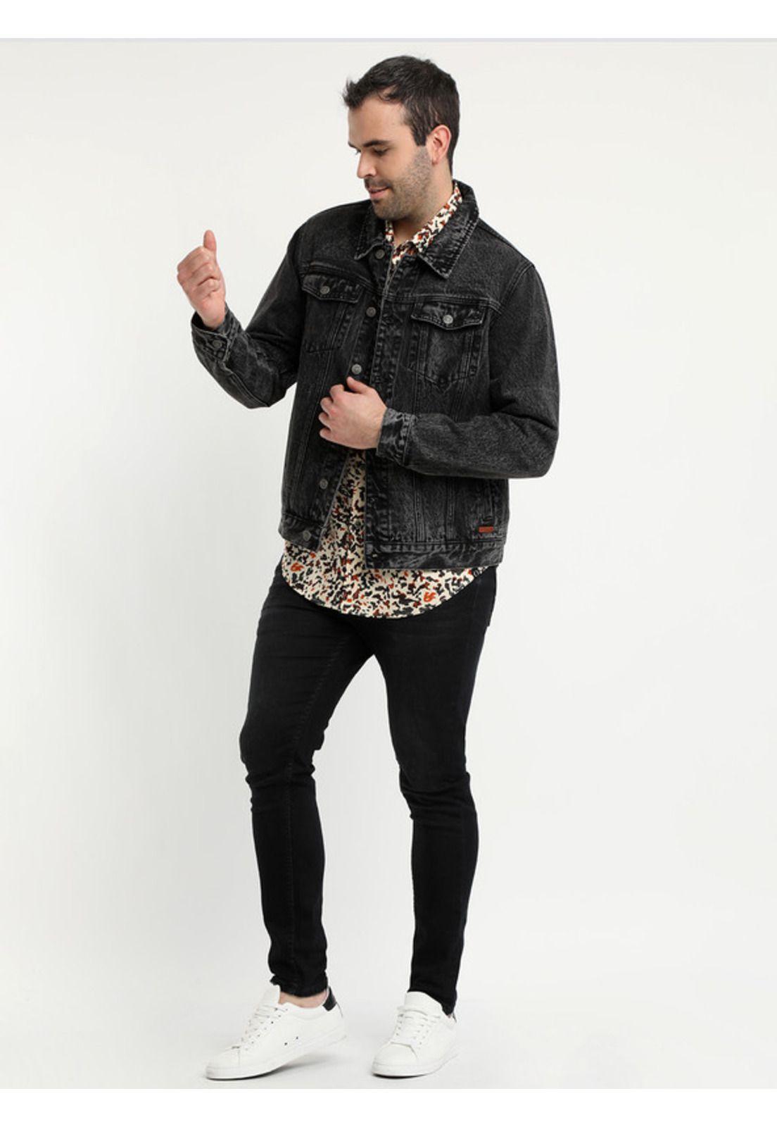 Chaqueta Denim Negro-0