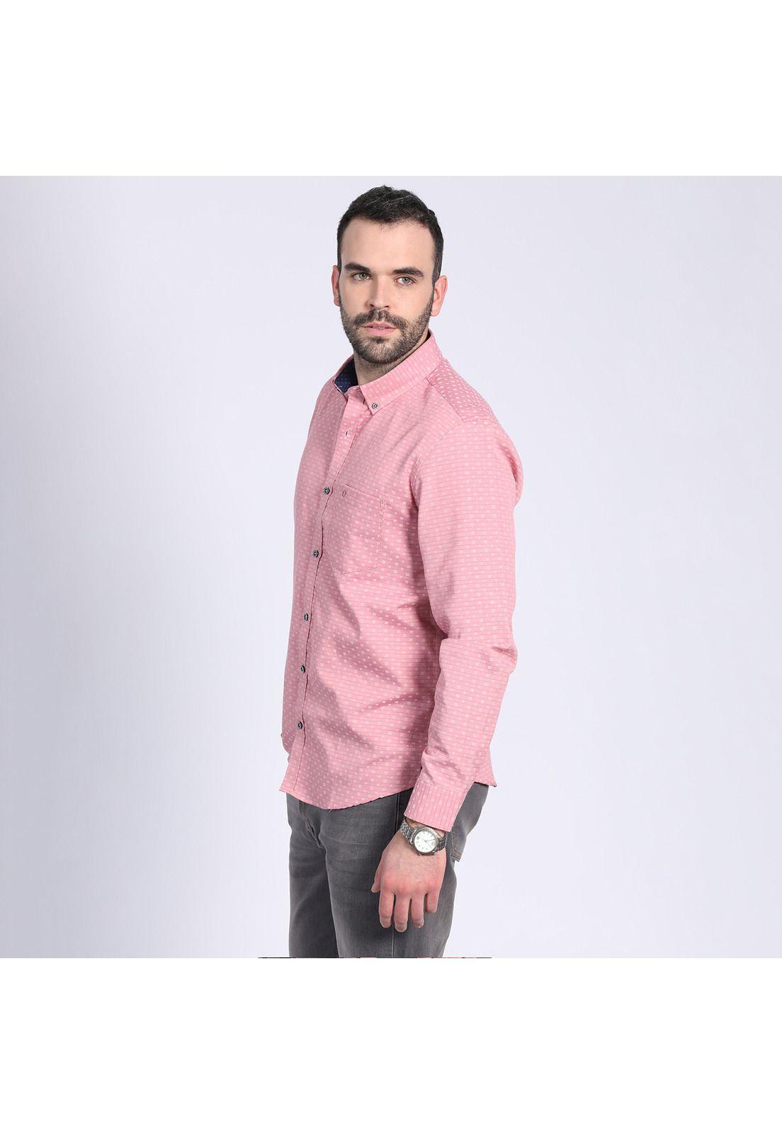 Camisa Jacquard Sport Rosado-1