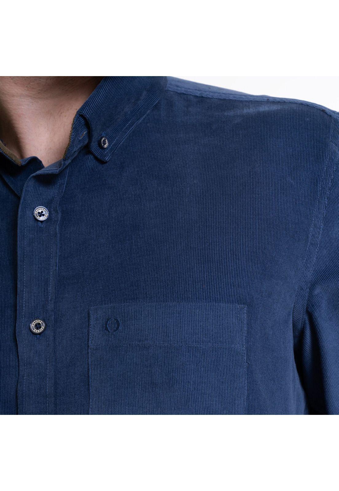 Camisa Cotelé Azul-3