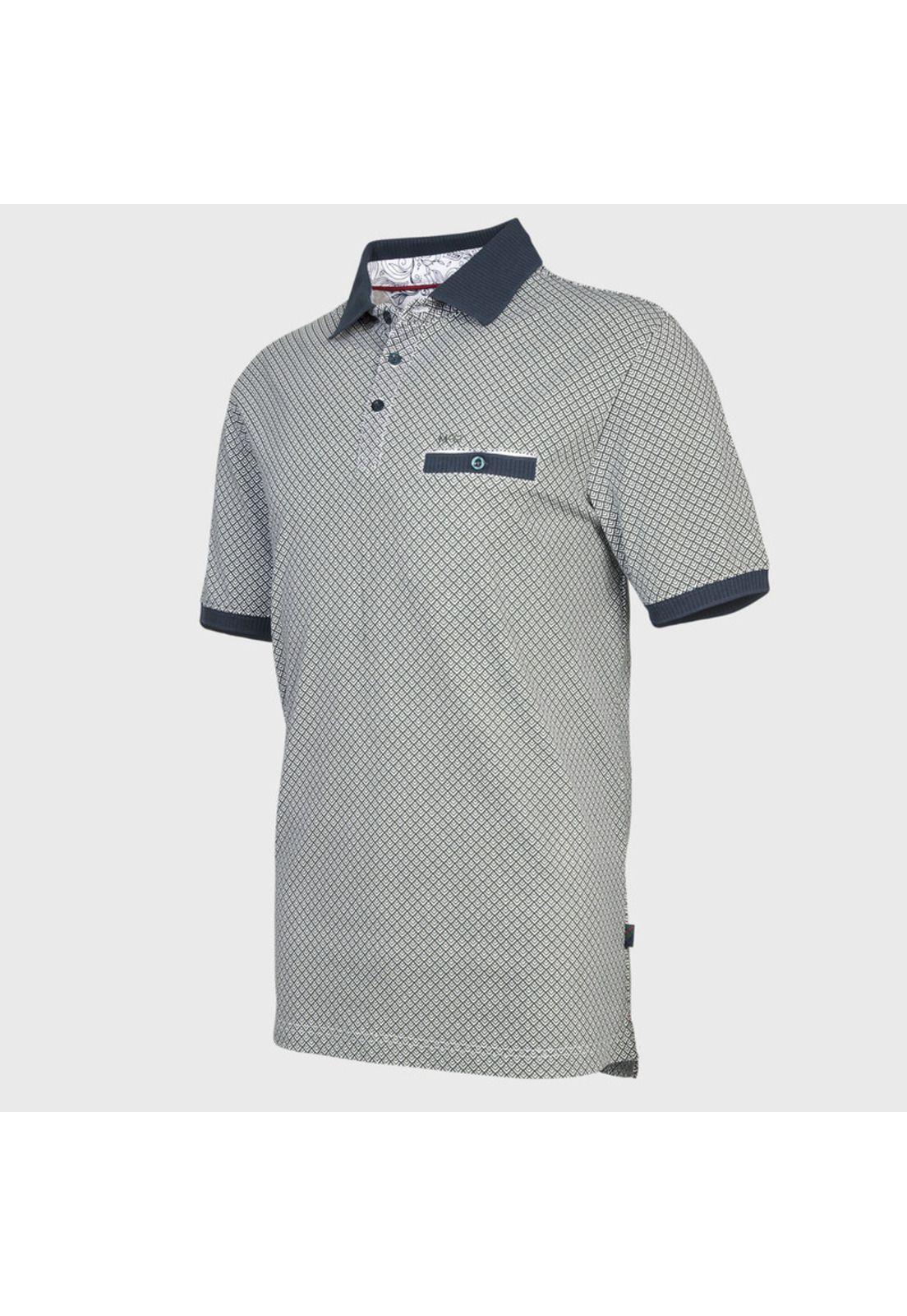 Polera Full Print Jersey Cuello Camisero MC-1
