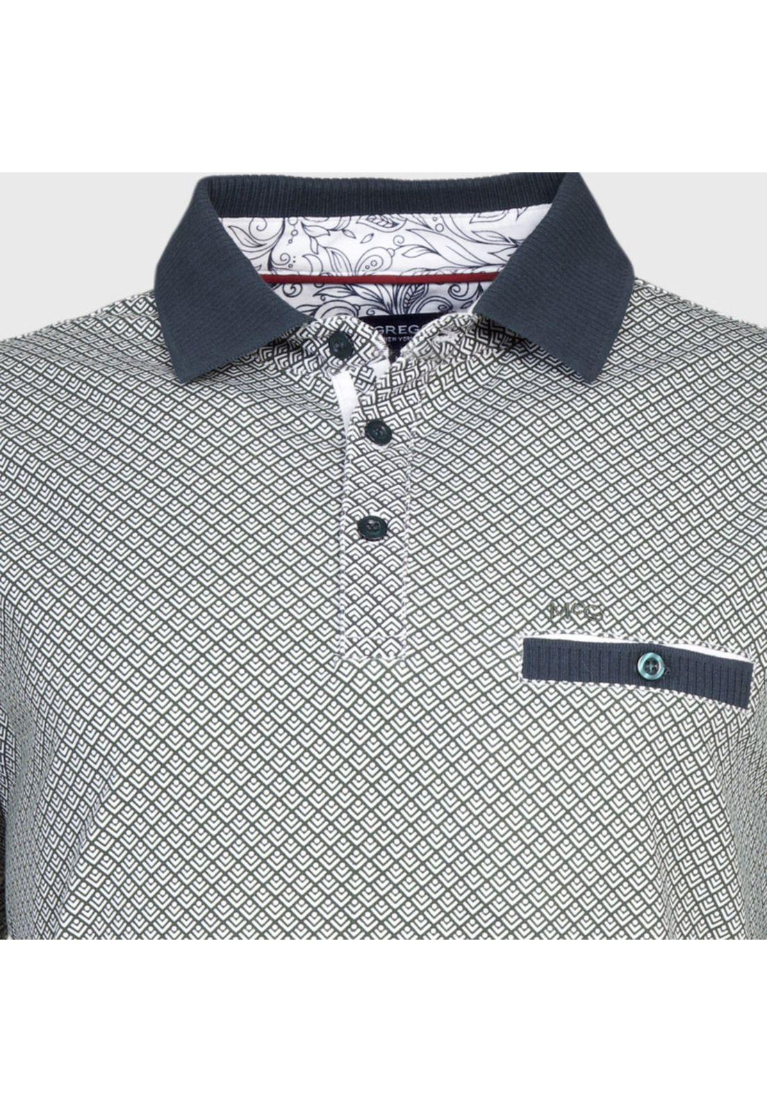 Polera Full Print Jersey Cuello Camisero MC-3