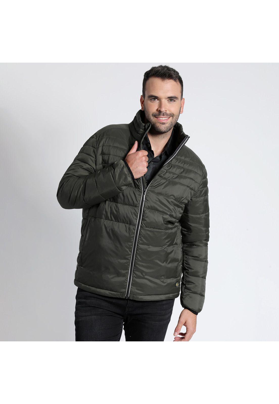 Parka Quilted Verde Musgo Hombre-0