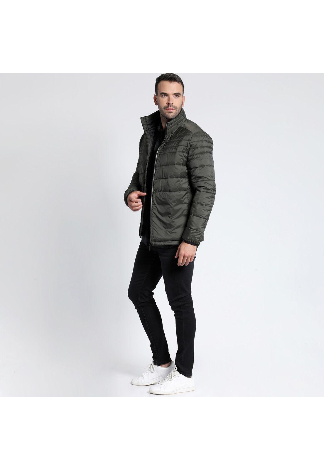 Parka Quilted Verde Musgo Hombre-1