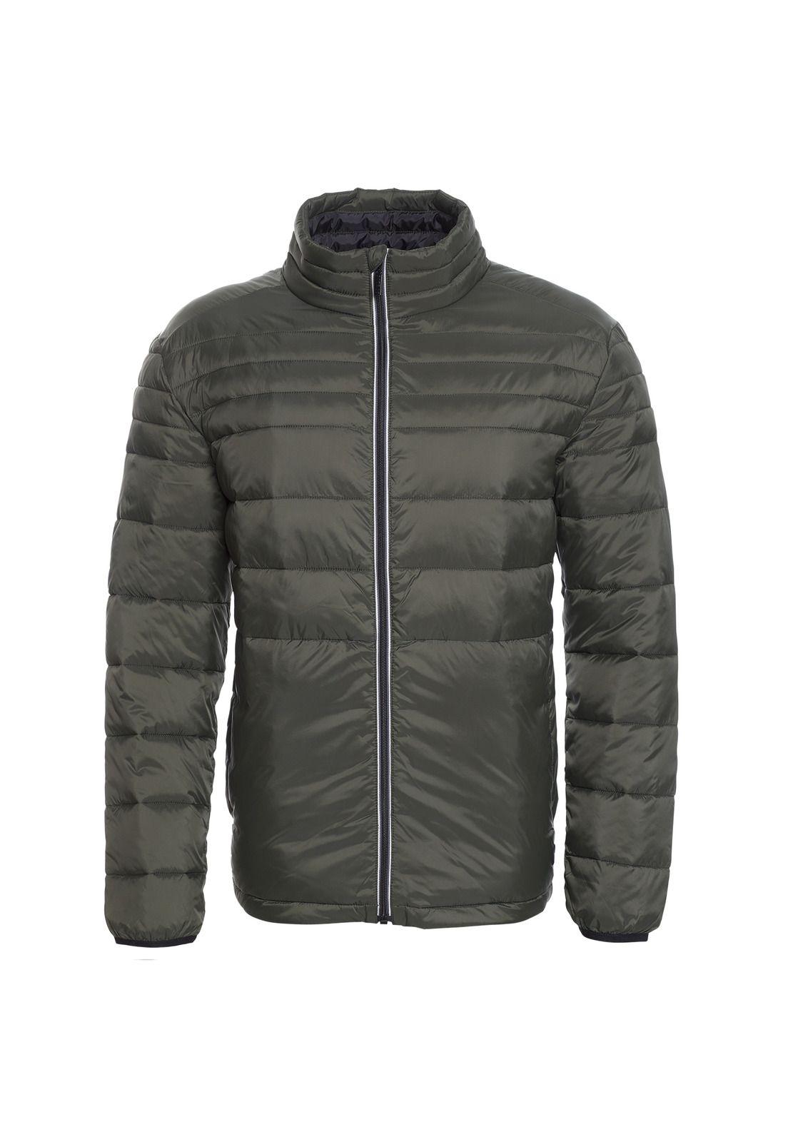 Parka Quilted Verde Musgo Hombre-3