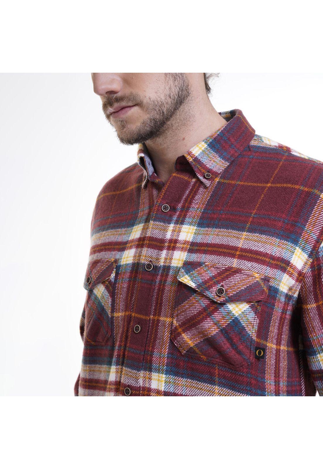 Camisa Leñadora Burdeo-3