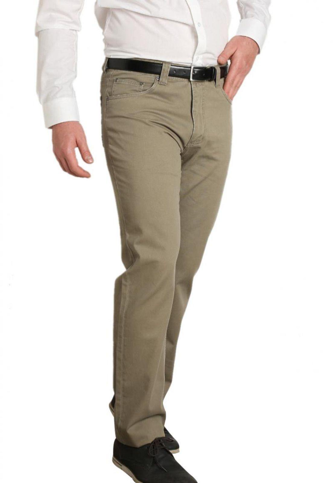 Pantalón Algodón 5 Bolsillos Khaki Claro-0