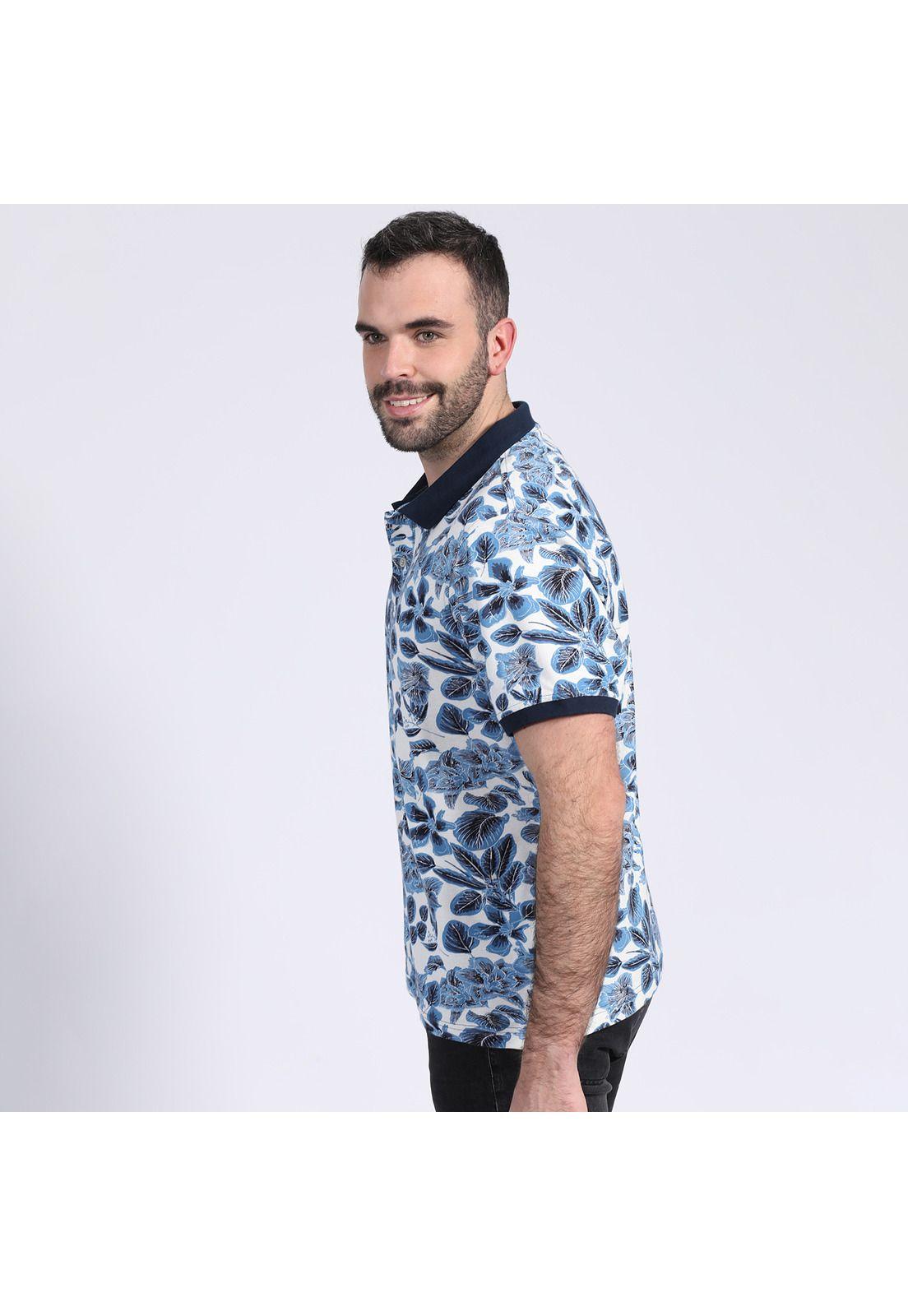 Polera Pique Estampada Blanco-1