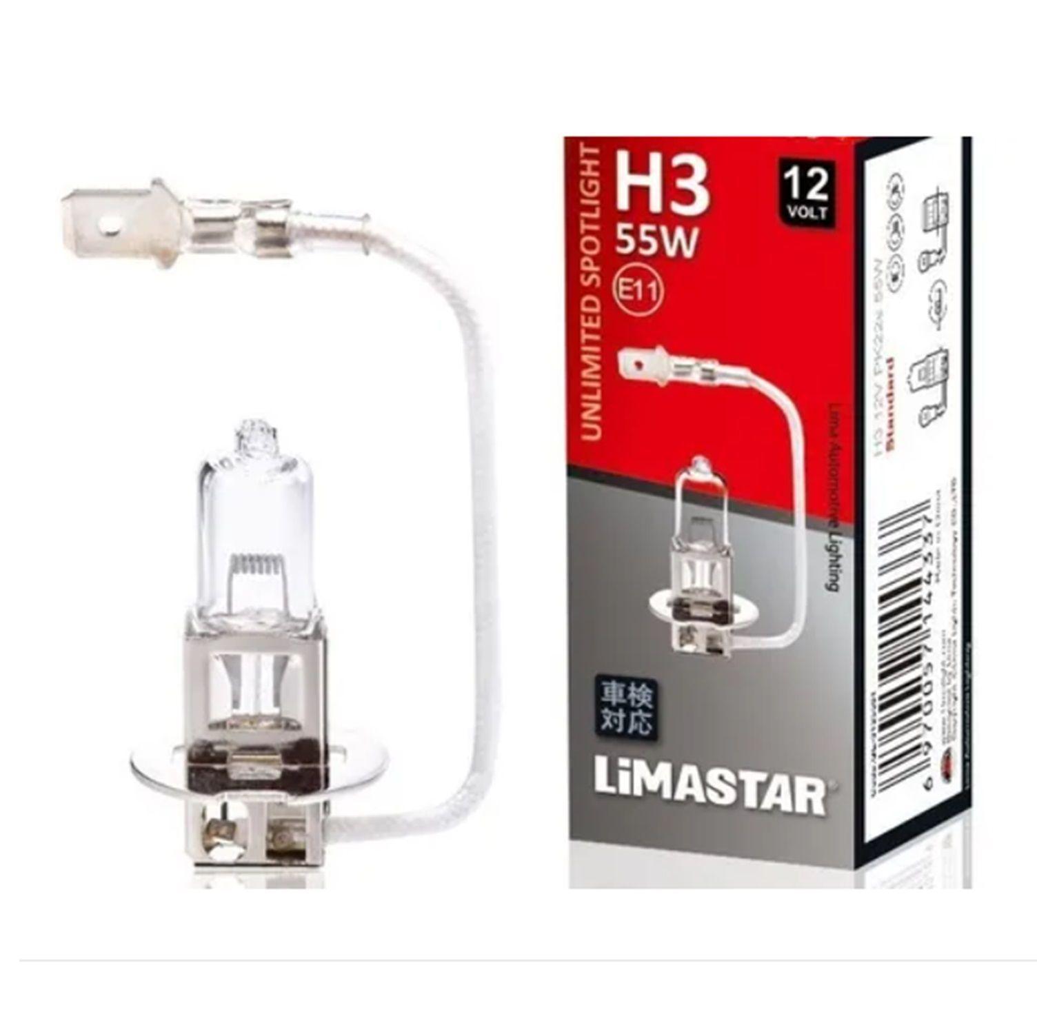 2X AMPOLLETA HALÓGENA H3,  55W/12V LIMASTAR-0