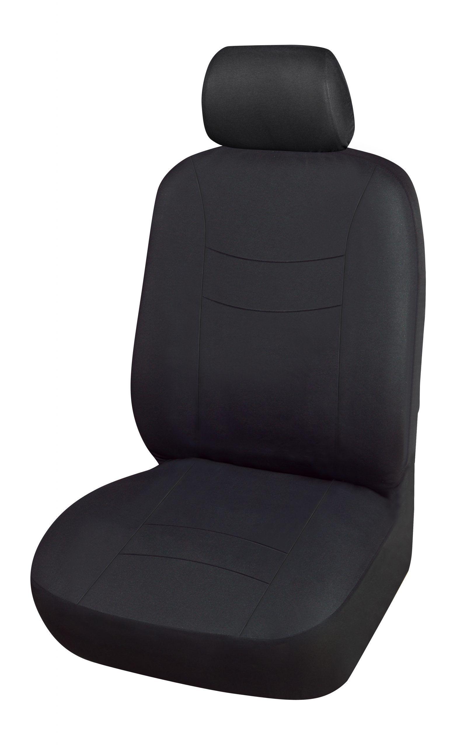 Funda Cubre Asiento Individual Auto Negro-0