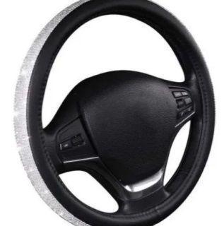 CUBRE VOLANTE  GOODCAR BRILLOS TIPO DIAMANTES NEGRO-0