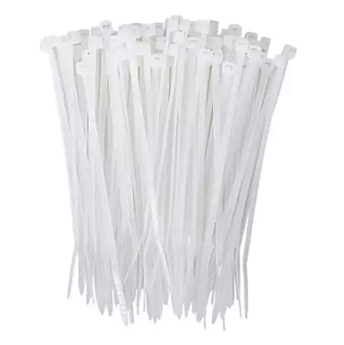 Pack 100 Amarras Plásticas 2.6mm x 122mm Nylon Blancas-2