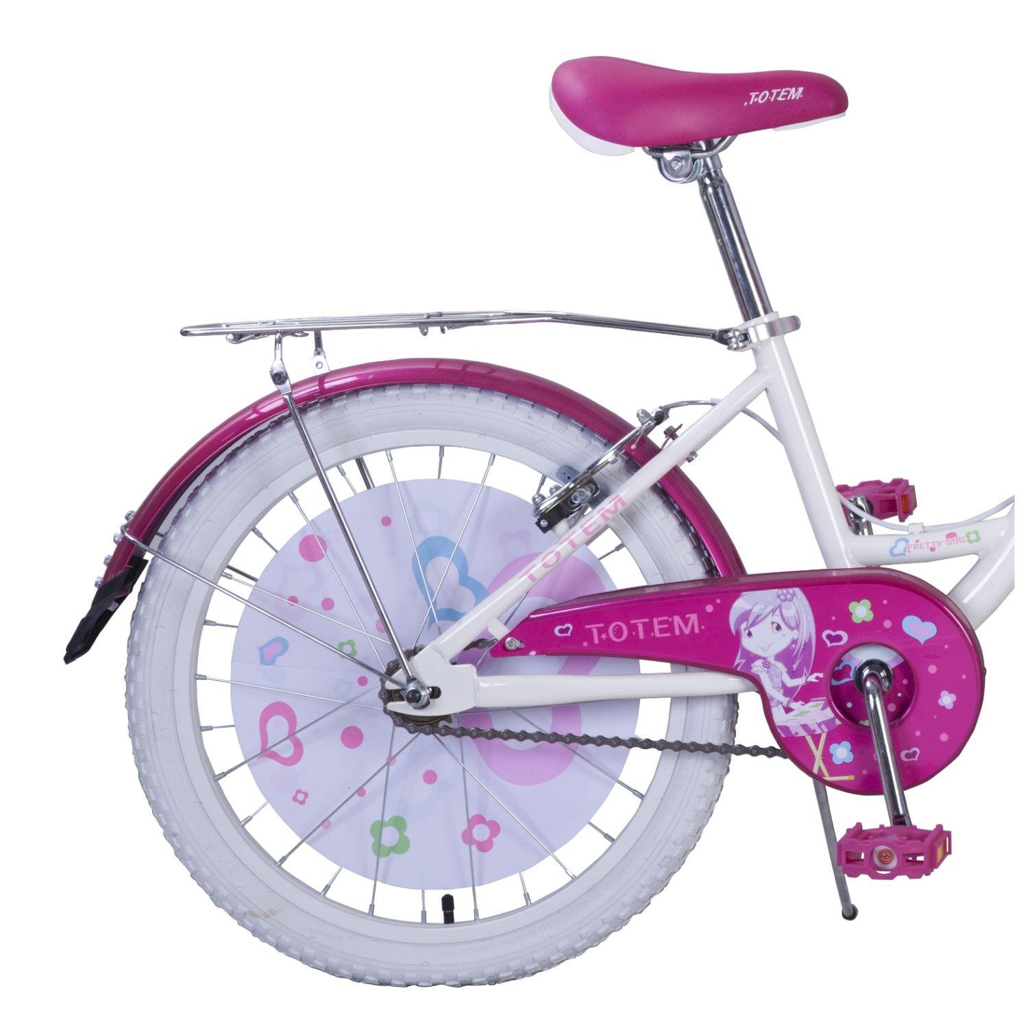 BICICLETA TOTEM NIÑA ARO 20  PRETTY GIRL COLOR BLANCO/ROSA-1