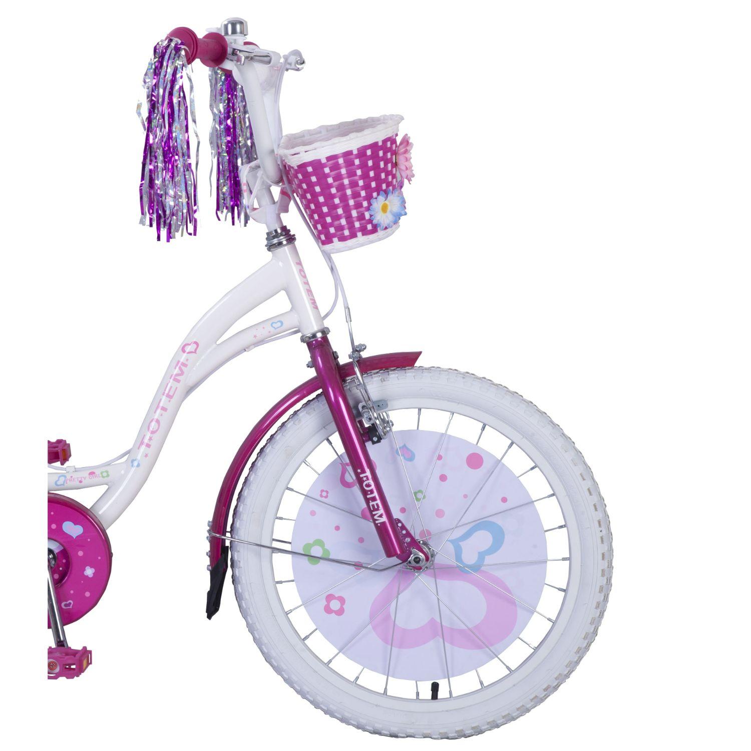 BICICLETA TOTEM NIÑA ARO 20  PRETTY GIRL COLOR BLANCO/ROSA-2