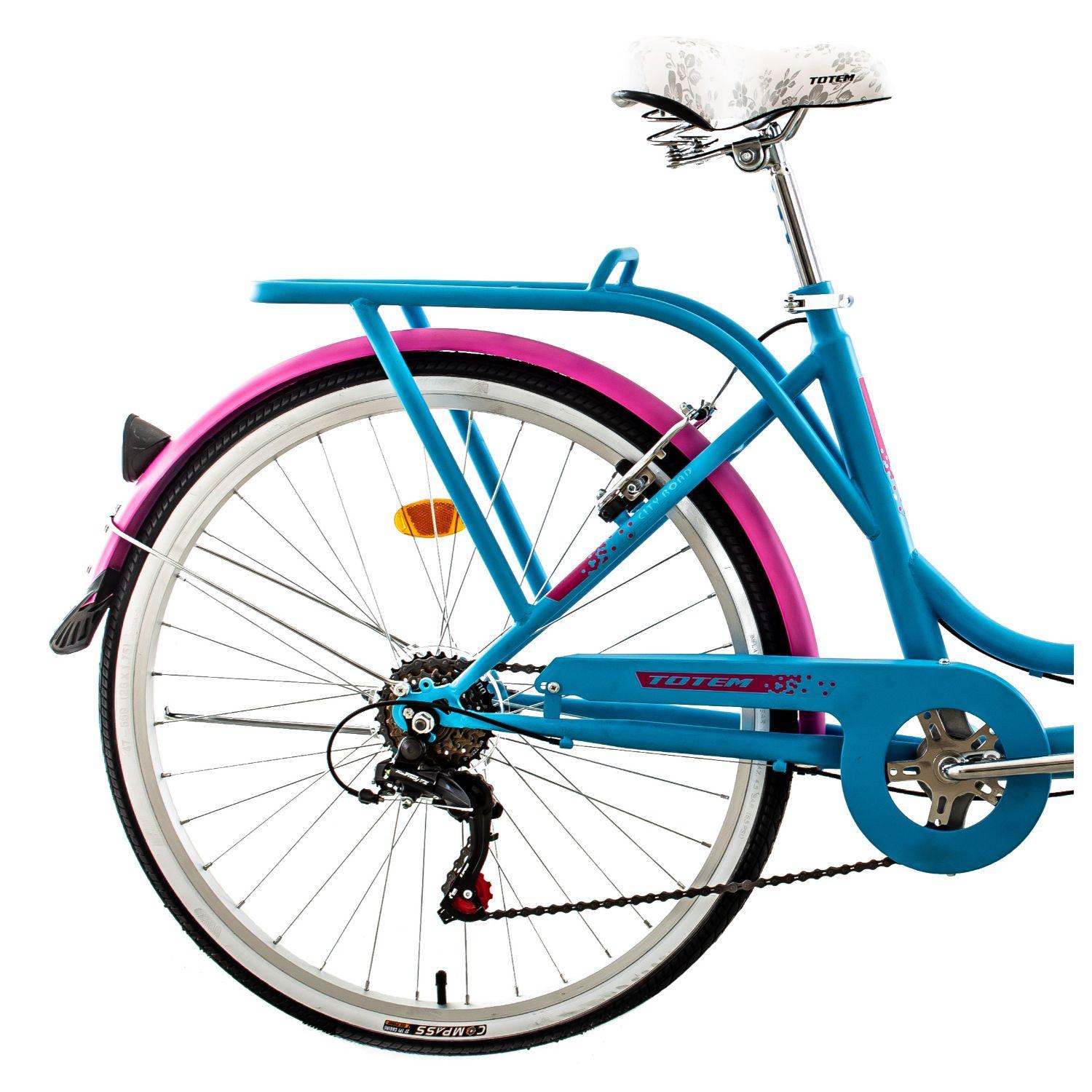 BICICLETA TOTEM CITY DAMA ARO 26 CELESTE-1
