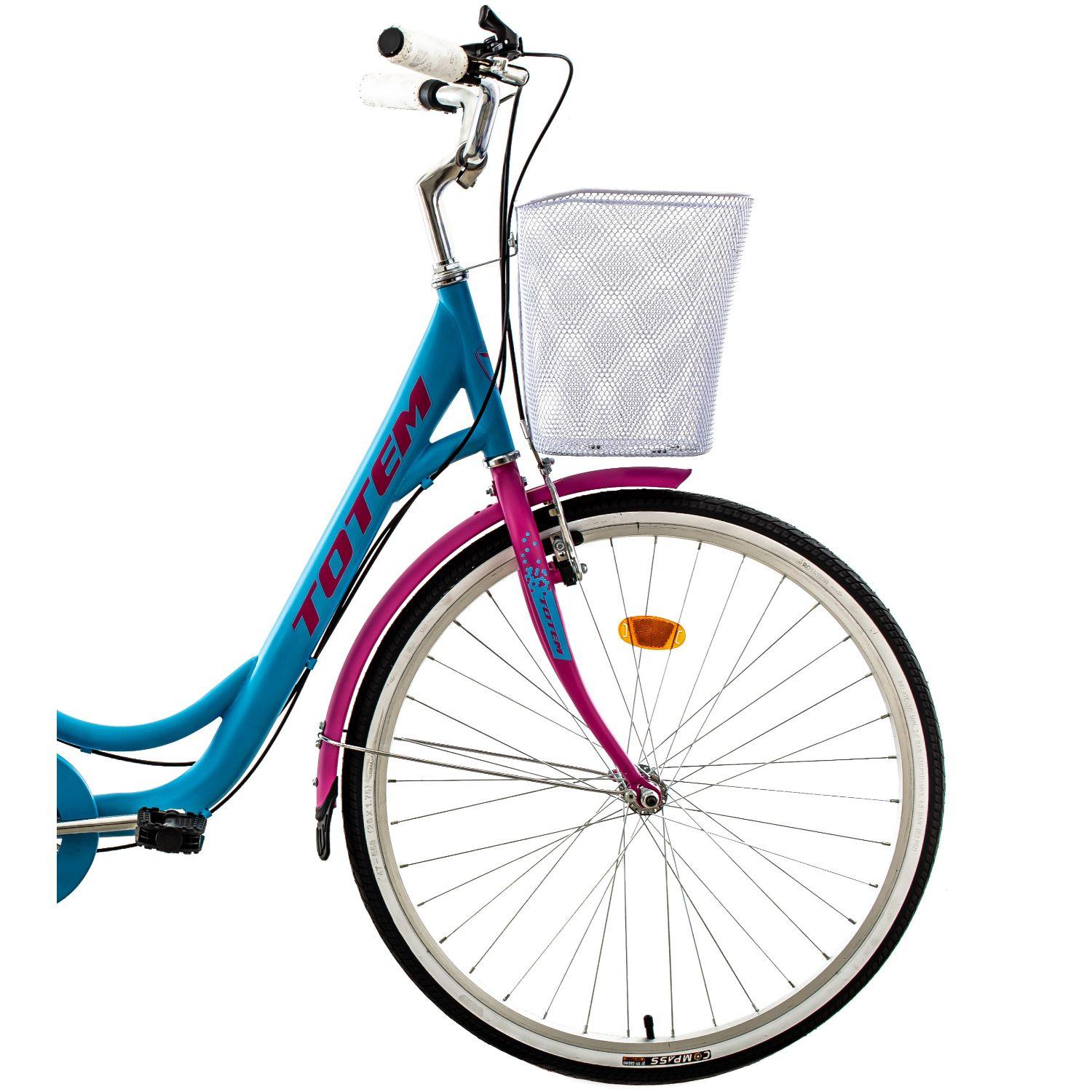 BICICLETA TOTEM CITY DAMA ARO 26 CELESTE-2