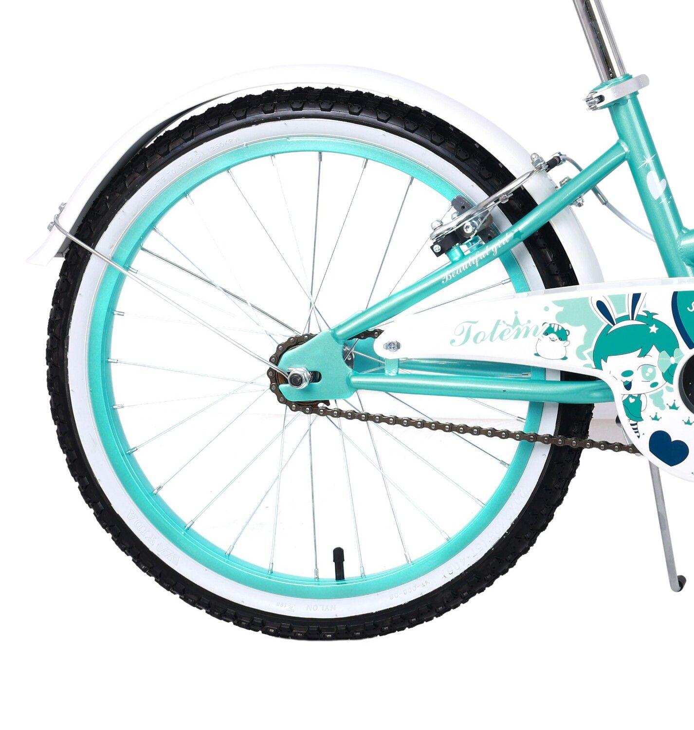 BICICLETA TOTEM NIÑA ARO 20 LITTLE ROUSE COLOR VERDE CIAN-4