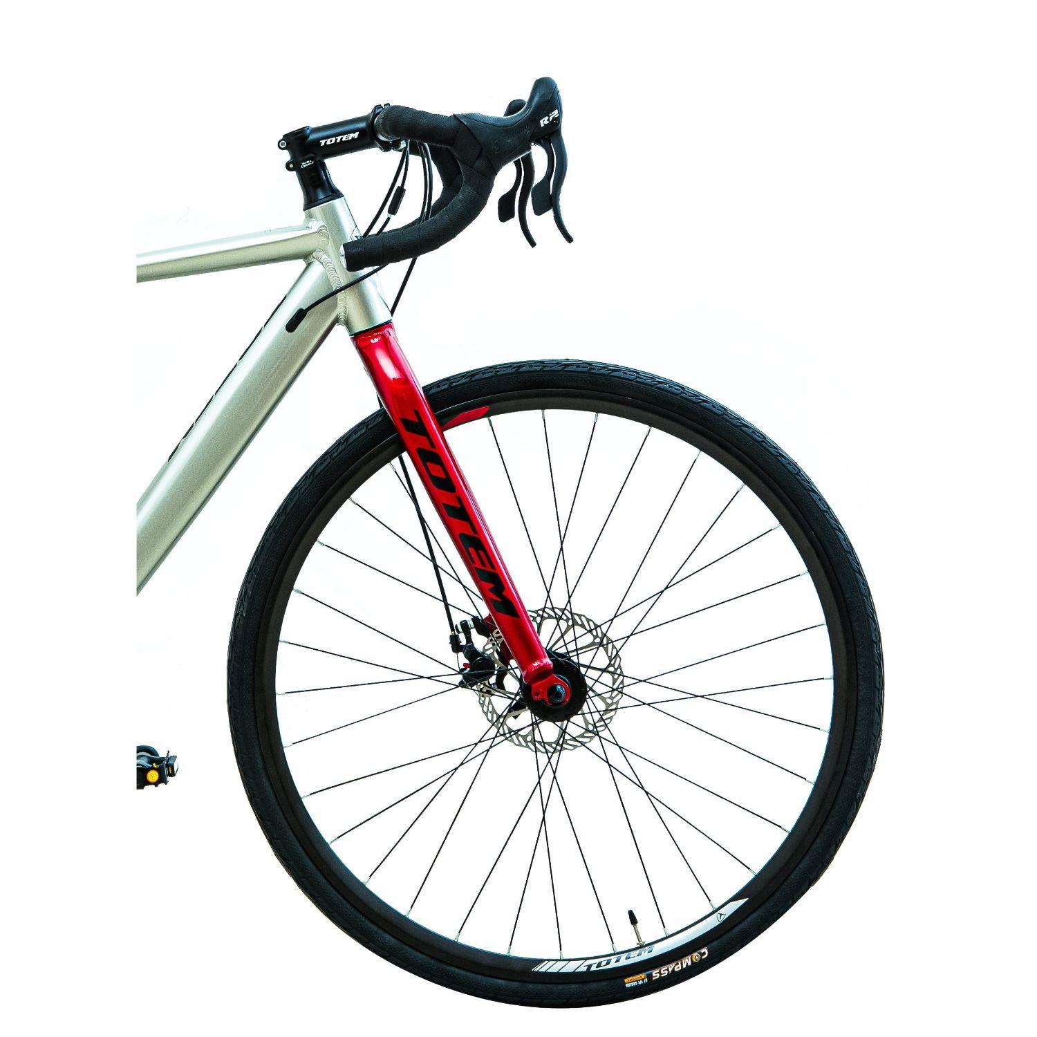 BICICLETA GRAVEL TOTEM 700*54 GRAVEL-X GRIS CON PLATA-2