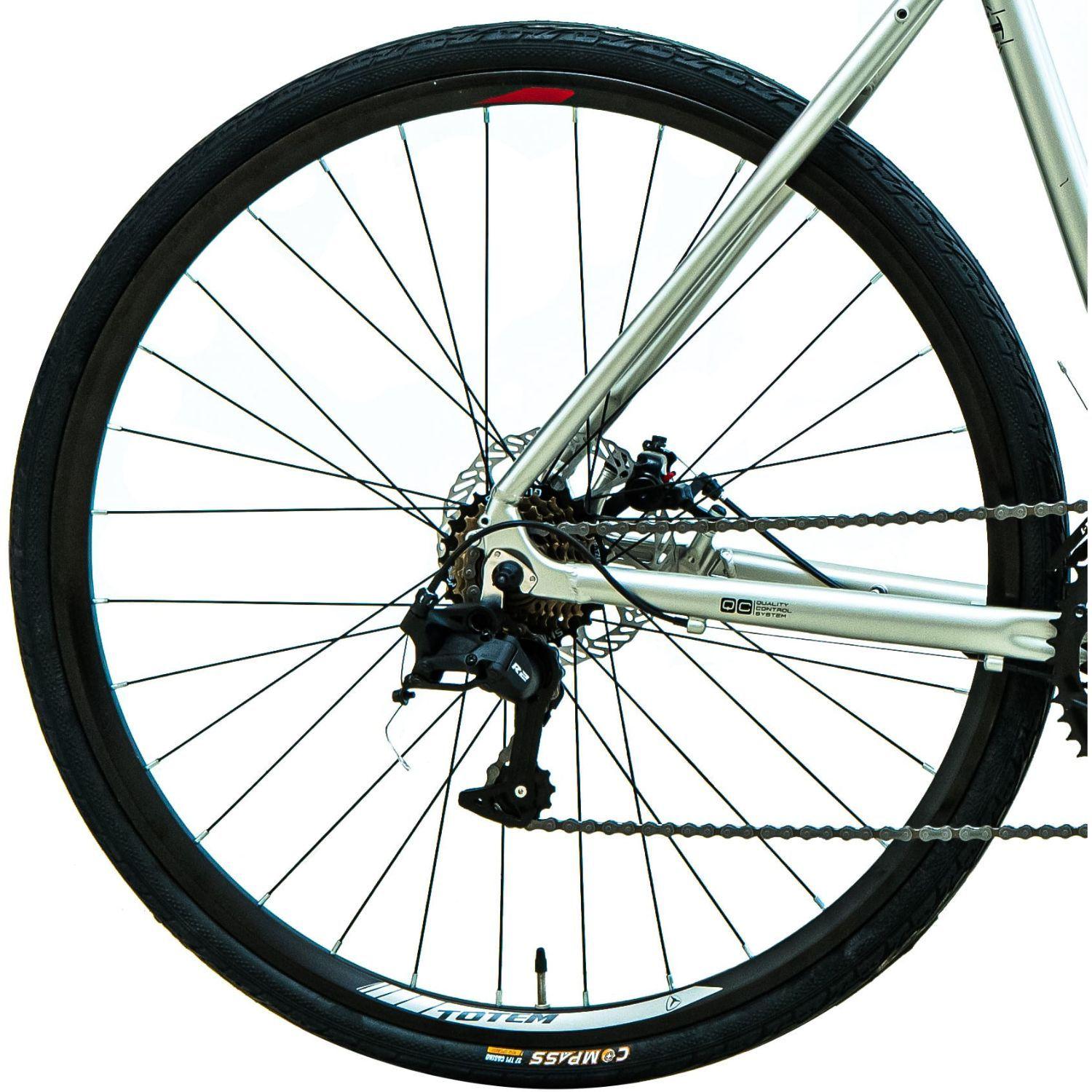 BICICLETA GRAVEL TOTEM 700*54 GRAVEL-X GRIS CON PLATA-3