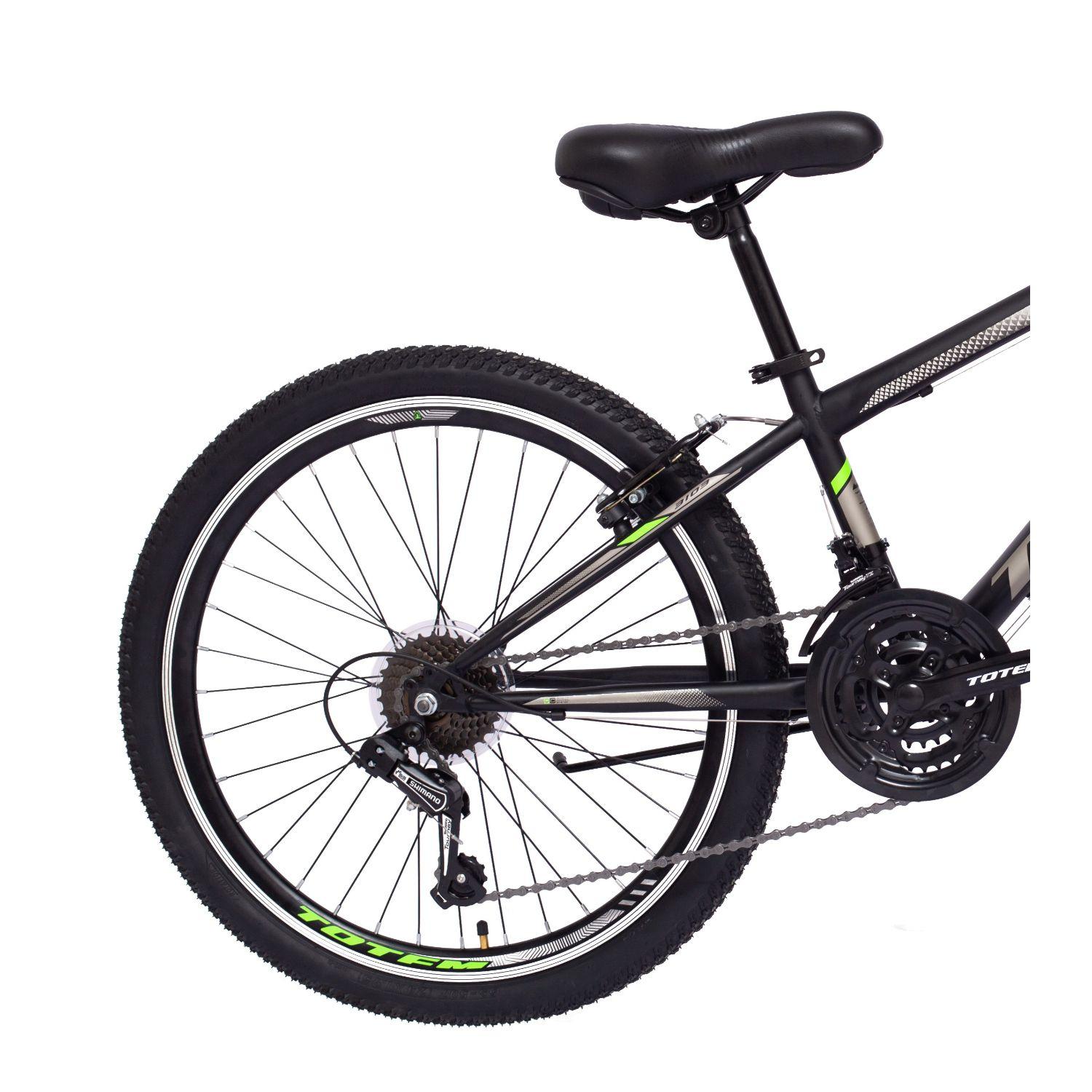 BICICLETA TOTEM MTB ARO 24 MODELO 3103 NEGRO CON VERDE-1