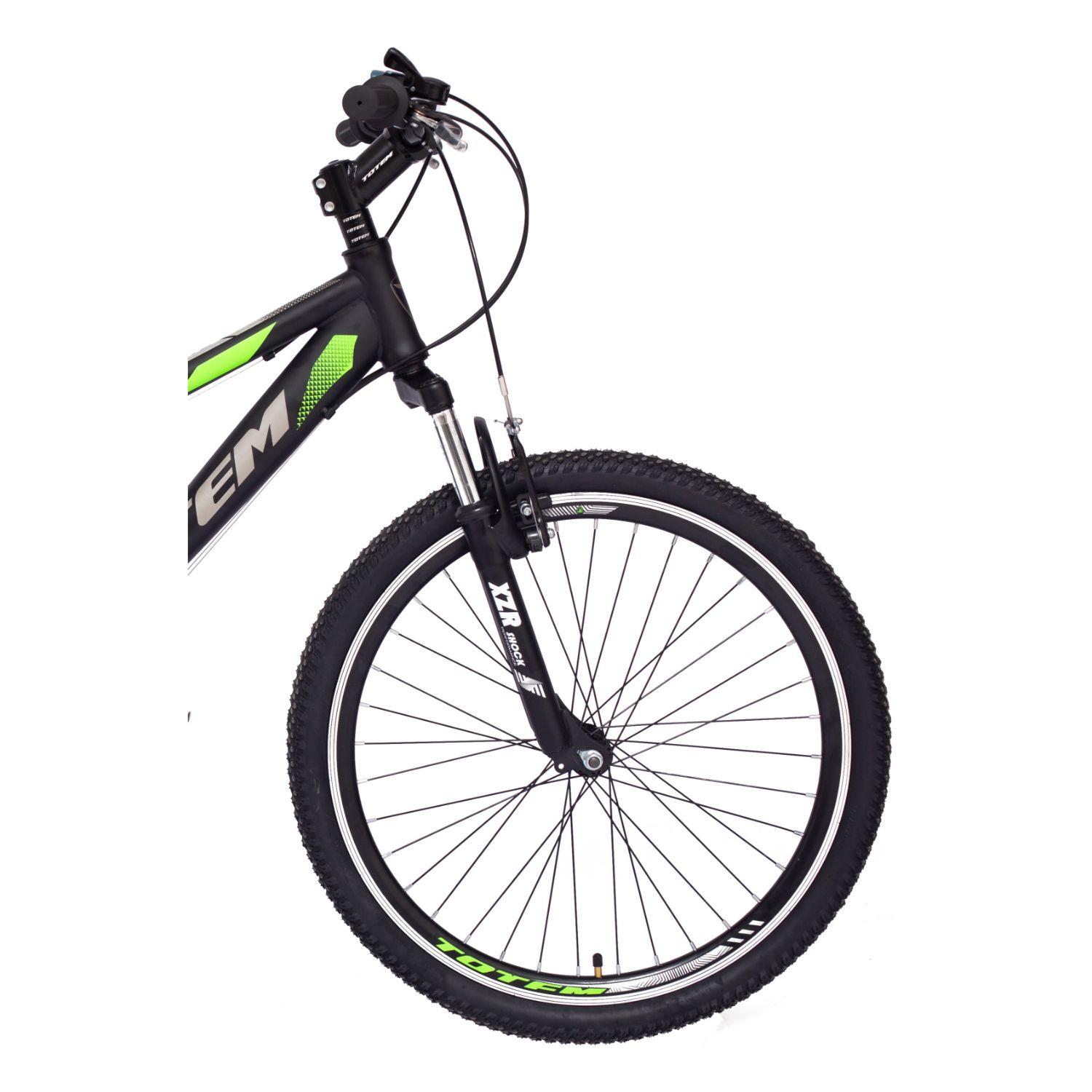 BICICLETA TOTEM MTB ARO 24 MODELO 3103 NEGRO CON VERDE-2