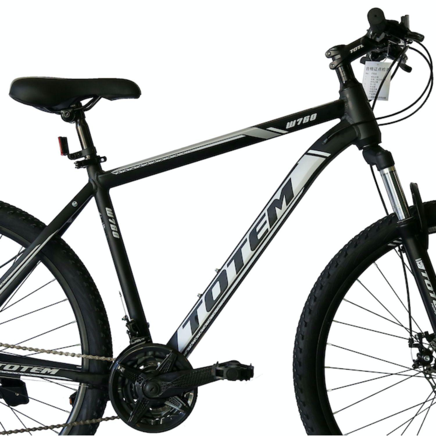 BICICLETA TOTEM MTB ARO 29*17 MOD W760 COLOR NEGRO CON GRIS-3