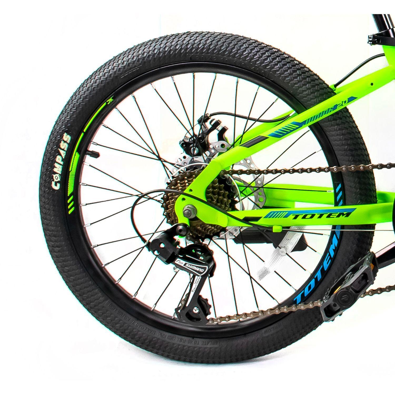 BICICLETA TOTEM MTB ARO 20 MOD 1100 COLOR VERDE-3