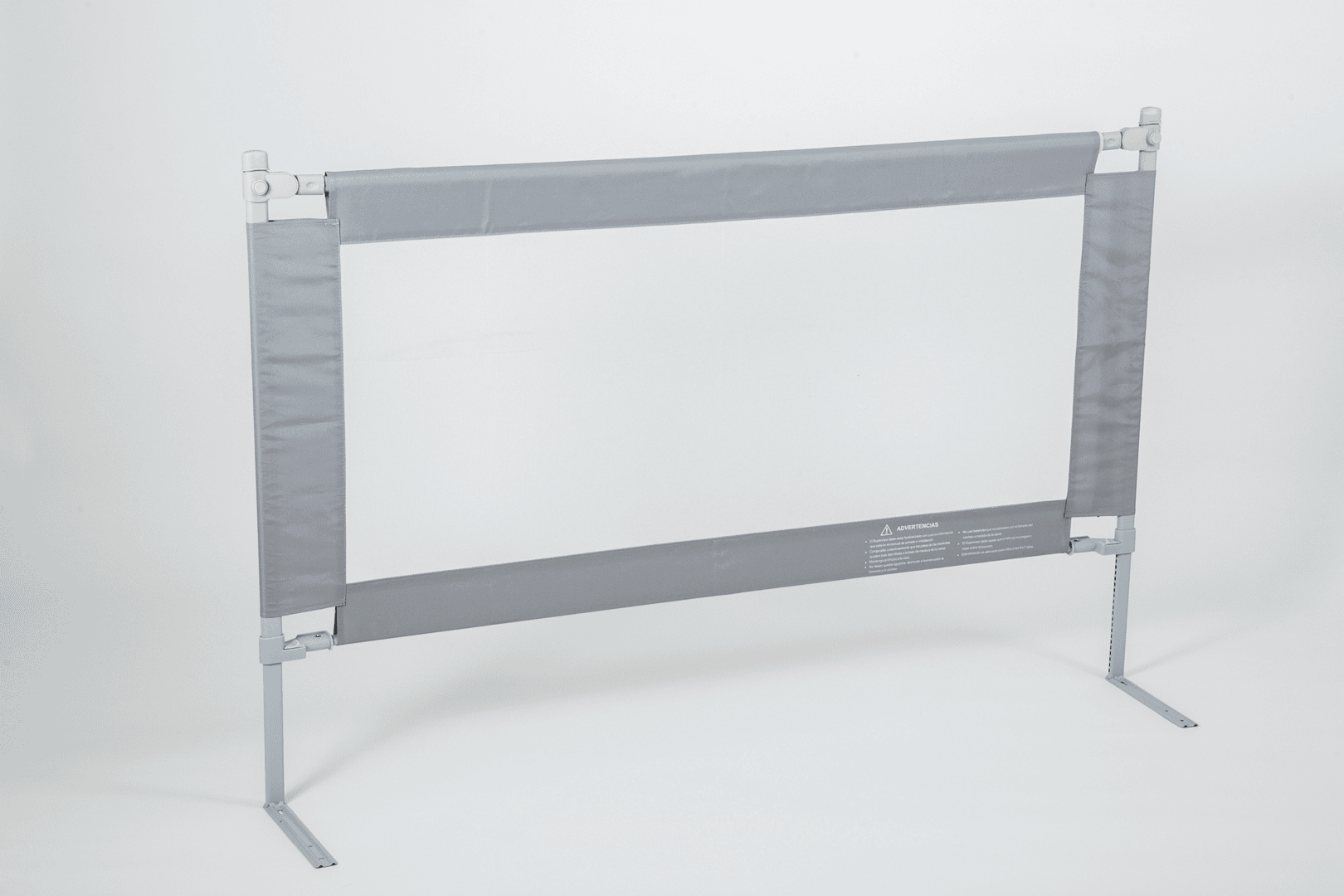 4 Barandas Para Cama 1 Plaza 90*90*200*200 cm Gris Altura colchón hasta 27 cm-3