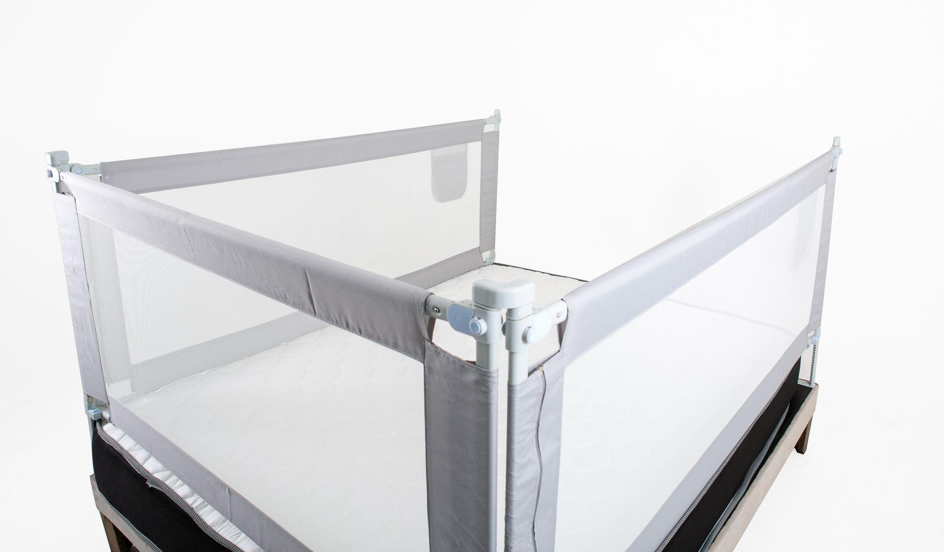 3 Barandas Para Cama 1.5 Plaza 105*190*190 cms Gris Altura colchón hasta 27 cm-2
