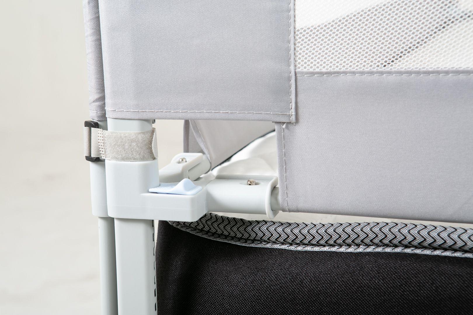 3 barandas Gris para cama Súper King 200*200*200 cm para colchón hasta 27 cm de altura-3