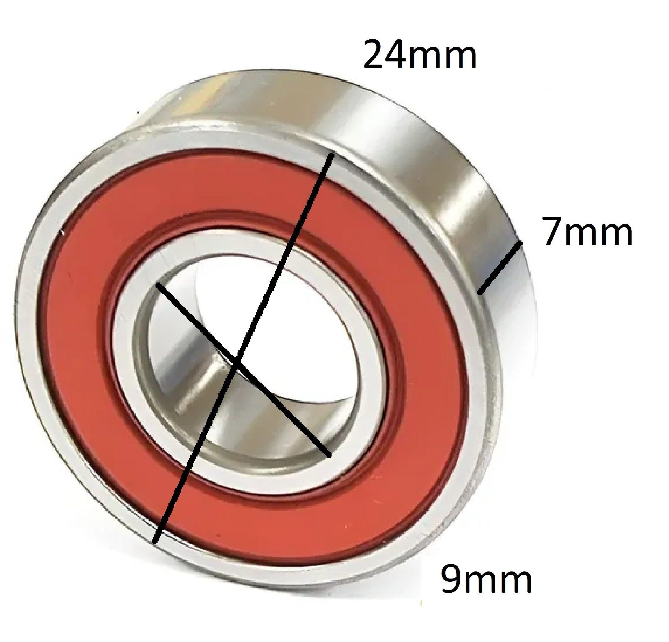 Rodamiento 9x24x7mm 609 2RS x 5 Unid.-2