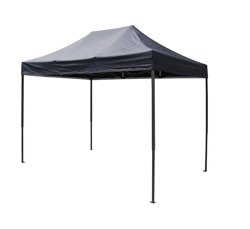 Toldo Plegable 2x3 Metros Lona Oxford Negra Engomada -0