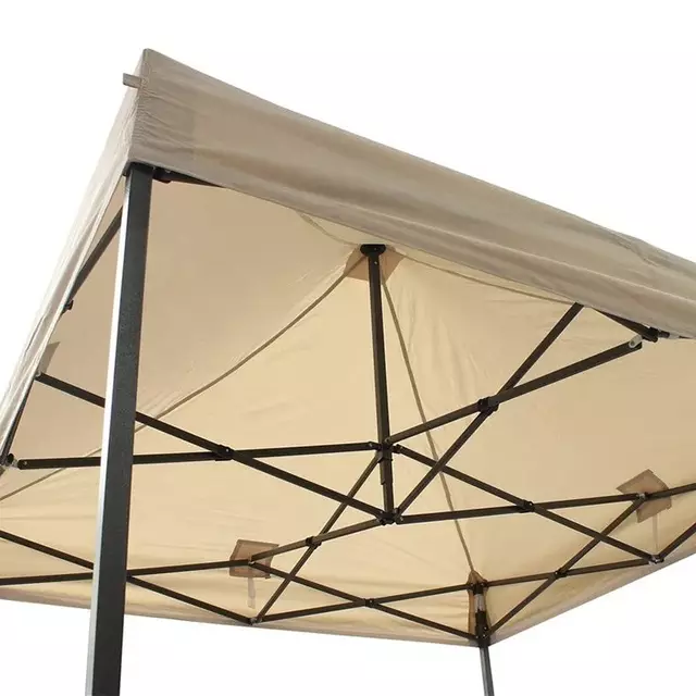 Toldo Plegable 3x3 mts lona Oxford 600D Crema engoma -4