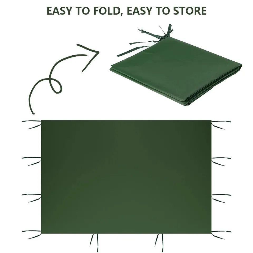 Lona Paredes Laterales Para Toldo Plegable 2x2 MTS Negro Impermeable-1