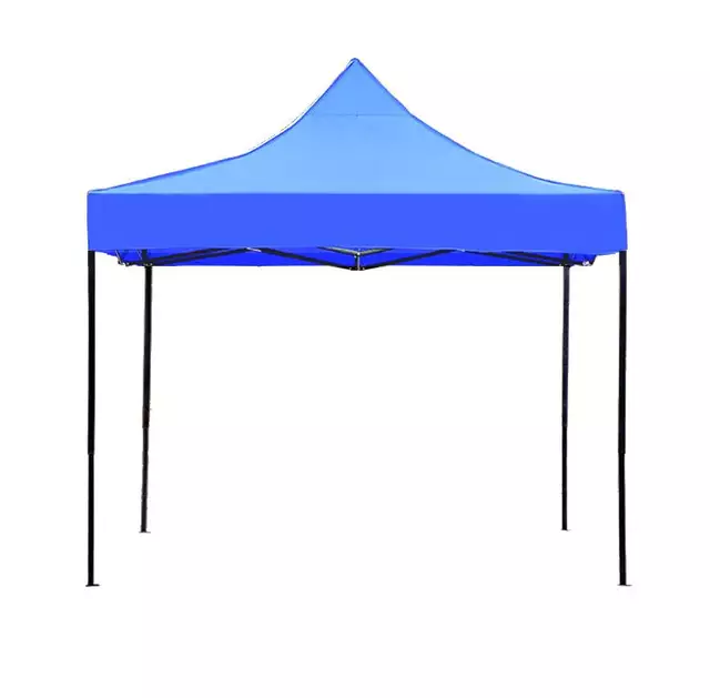 Toldo Plegable 2x2 MTS Lona  Oxford Azul Impermeable con Filtro UV-0