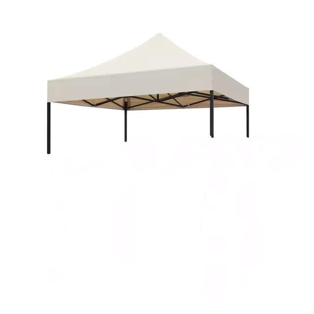 Lona Oxford Engomada Para Toldo Plegable 2x2 MTS Crema Impermeable-0