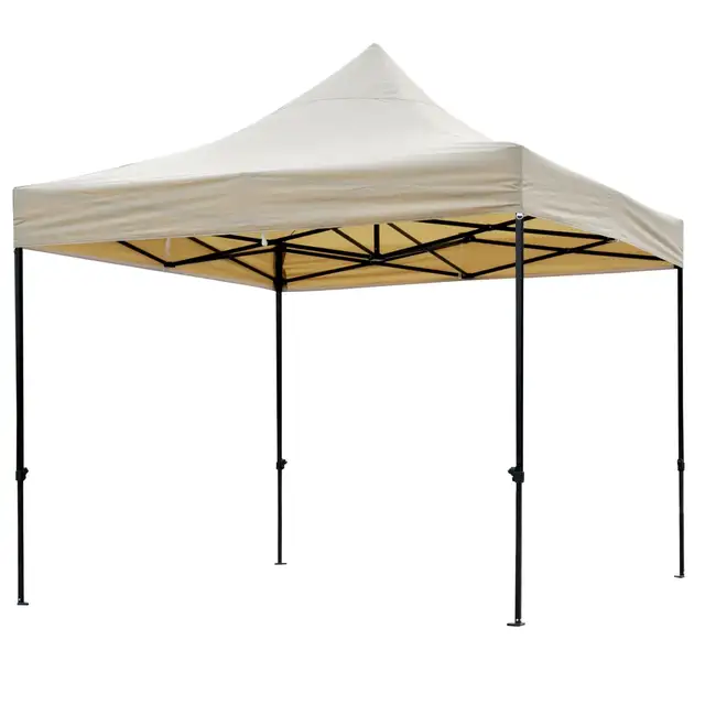 Lona Oxford Engomada Para Toldo Plegable 2x2 MTS Crema Impermeable-1