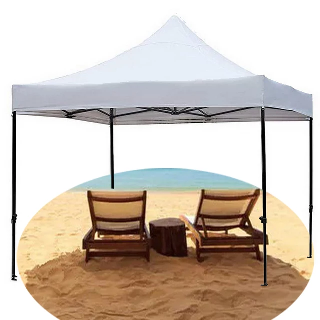 Toldo Plegable 2x2 MTS Lona Oxford engomada Blanca Impermeable-2