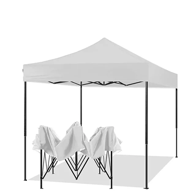 Toldo Plegable tipo araña 2.5 x 2.5  Mt lona Blanco impermeable-0