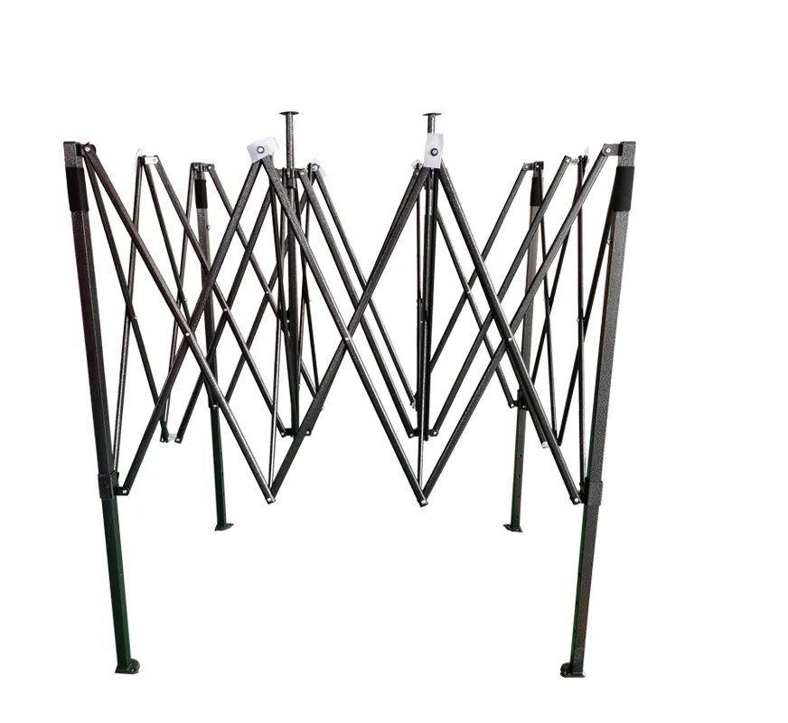 Toldo Plegable Metalico  2x3 m Lona Oxford Engomada Roja Impermeable-2