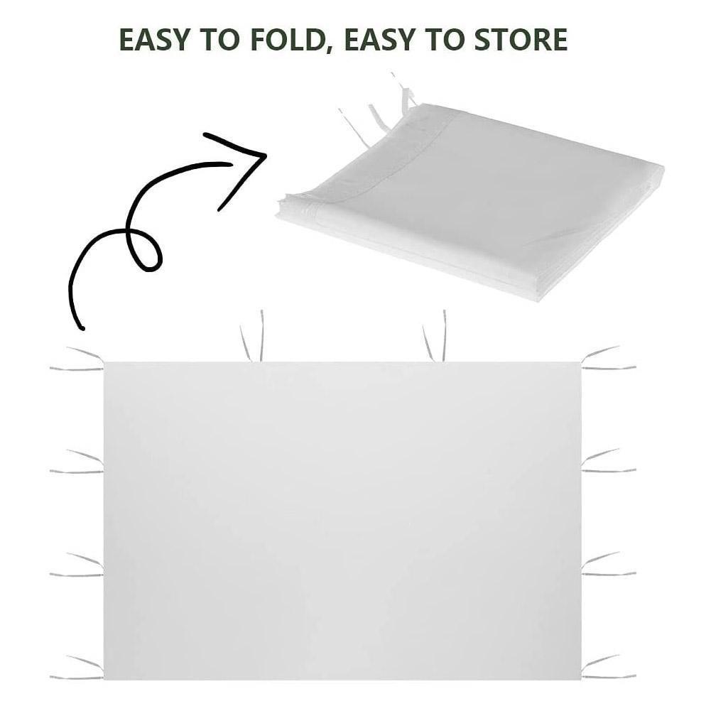 Lona Paredes Laterales Para Toldo 2x2 MTS BLANCA Impermeable-2