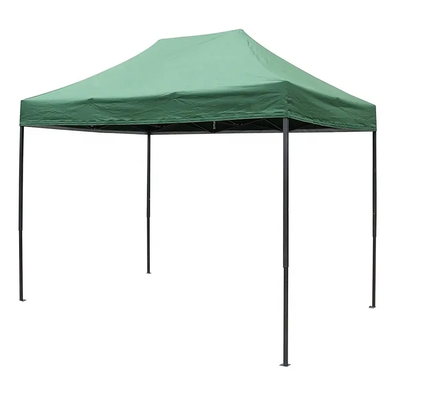 Toldo Plegable Metálico 2x3 MT Lona Oxford Verde Engomada-0