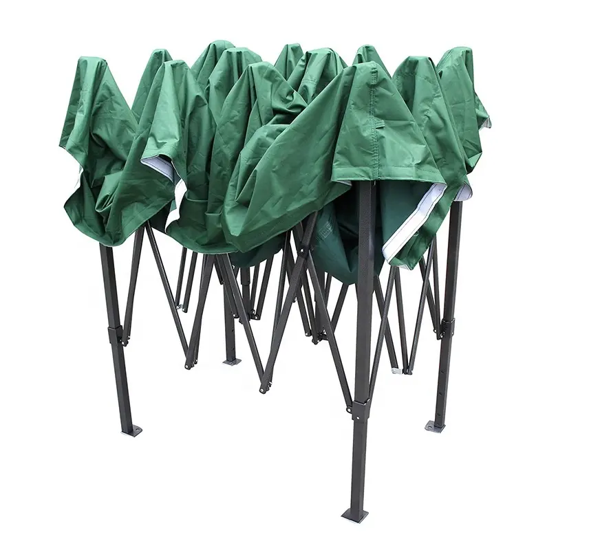Toldo Plegable Metálico 2x3 MT Lona Oxford Verde Engomada-1