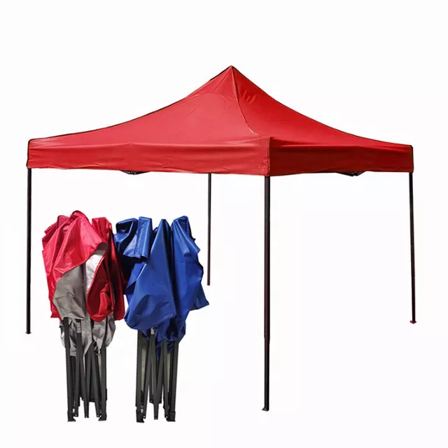 Toldo Plegable 3x3 mts lona Oxford 600D ROJO Engomada Impermeable-1
