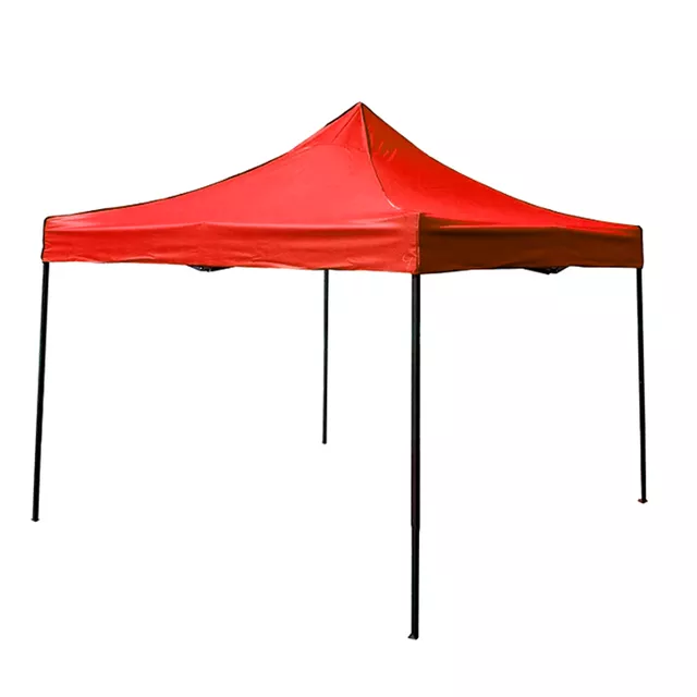Toldo Plegable 3x3 mts lona Oxford 600D ROJO Engomada Impermeable-0